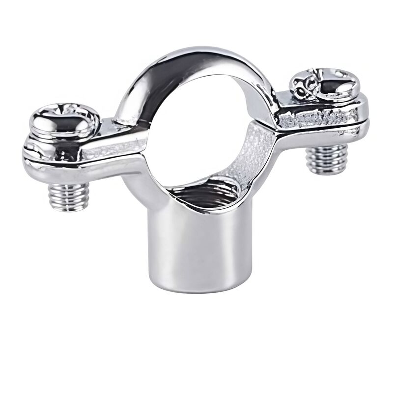 Brass Pipe Clamp sturdy brass pipe fixture designed to accommodate wide pipe diameters providing support in plumbing systems