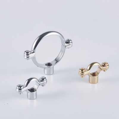 An toàn Pipe Clamped Brass Pipe Clips Chrome Plated Connector Dễ lắp đặt